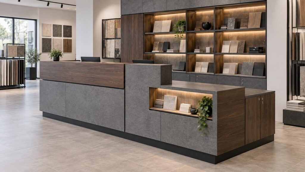 Tejghea modulară pentru retail și showroom