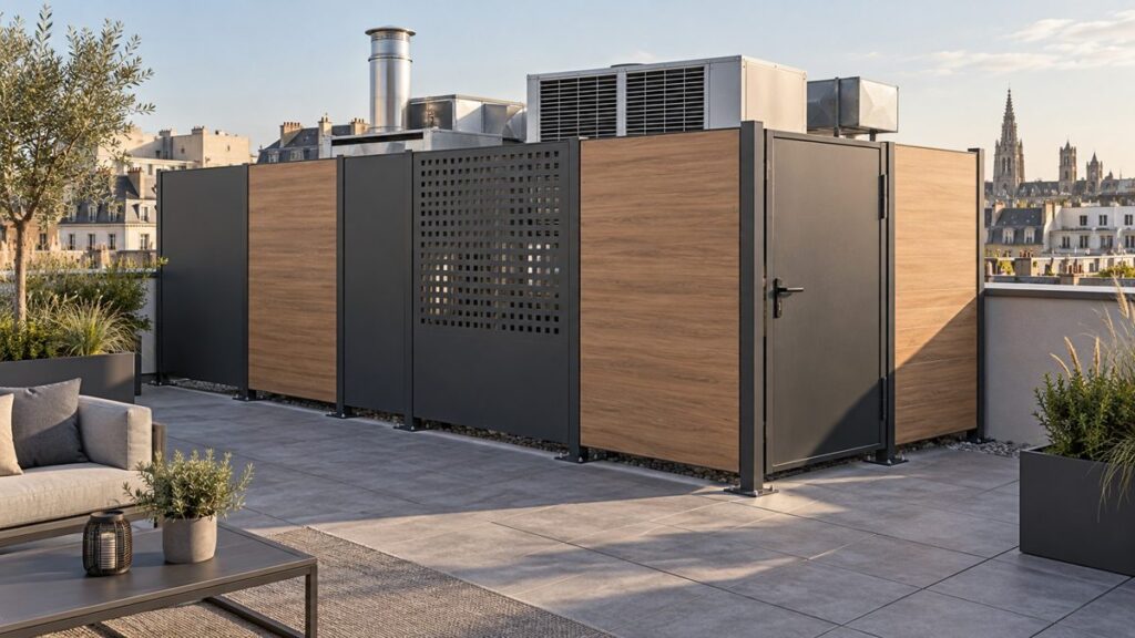 Ecran tehnic modular pentru rooftop